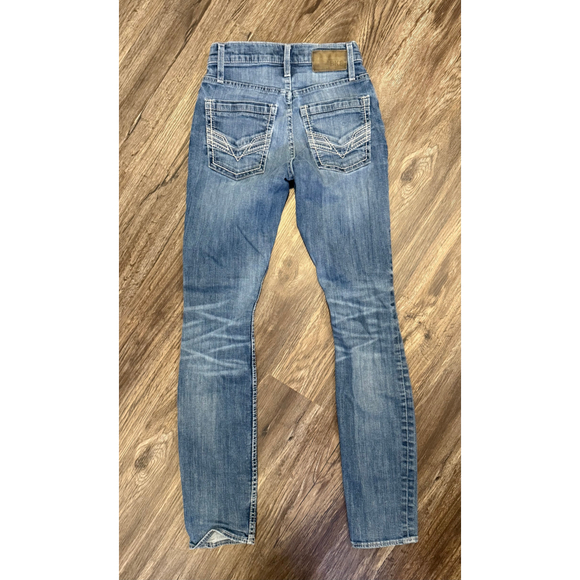 BKE Men's Alec Skinny Jeans Medium Wash Stretch Denim Buckle Sz 27R - Picture 7 of 9